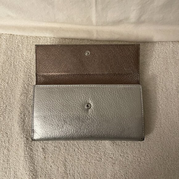 CHRISTIAN DIOR vintage silver long wallet - Picture 5 of 8